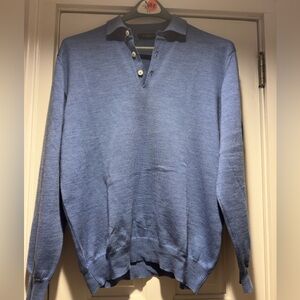 Mitchells Merino Wool Quarter Button Sweater Jacket